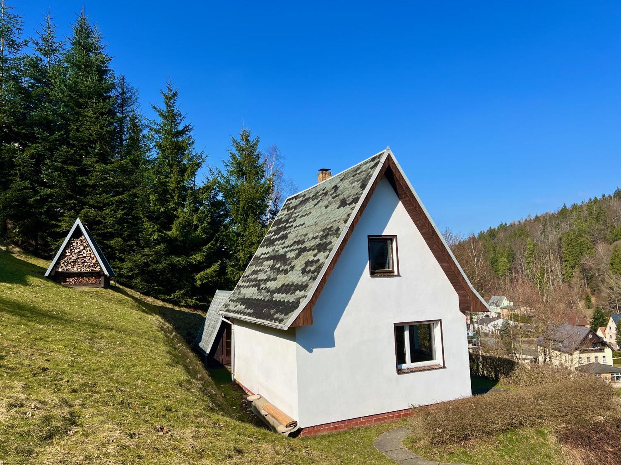 Urige Berghuette Mit Kamin Und Sauna Im Erzgebirge Nahe Schwarzwassertal Pobershau Ngoại thất bức ảnh